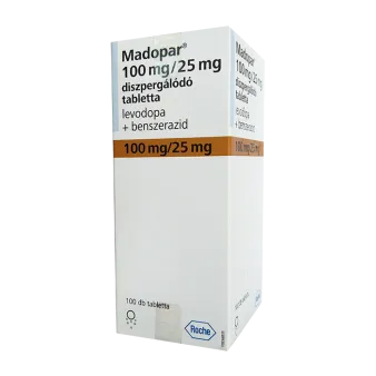 Мадопар быстродействующие (диспергируемые) 125 (100мг 25мг) табл. №100
