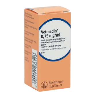 Ветмедин (Пимобендан) инъекционный 5мл (0,75мг/мл)